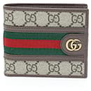 Portafoglio a monete Gucci Ophidia GG - Beige/Ebano Supremo