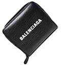 Billetera compacta diaria Balenciaga - Cuero negro