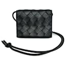 Bottega Veneta Maxi Intrecciato Shoulder Bag in Black Leather