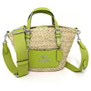 Sac à main en toile COACH Small Tote de couleur vert lime - Coach