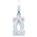 Cartier 2C Charm Diamond Pendant in 18K White Gold