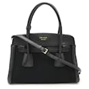 Prada Black Canvas and Leather Handbag