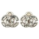 Chanel Coco Mark Rhinestone Bucket Earrings