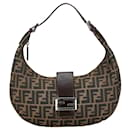 Fendi Zucca Mamma Bucket Croissant-Shaped Bag