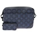 Louis Vuitton Monogram Shadow Duo Gray Shoulder Bag