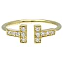 Anel Tiffany T Wire em ouro amarelo com diamante - Tiffany & Co