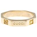 Anel octogonal Gucci em ouro rosa