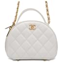 Chanel Matelasse White Shoulder Bag