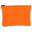 Hermes Orange Neoprene Small Neobain Pouch - Hermès