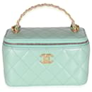 Chanel Green Quilted Lambskin Pick Me Up Vanity Case