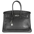 Hermès Birkin 35 en cuir Clémence noir PHW