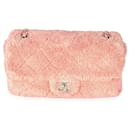 Bolso de playa Coco en tela de toalla acolchada rosa de Chanel