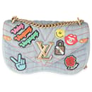 Louis Vuitton Patches in Denim Blu New Wave Chain MM