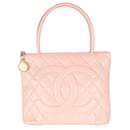 Chanel Pink Quilted Caviar Medallion Tote