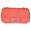 Fendi Tulipano Technical Fabric FF Midi Chain Baguette Bag