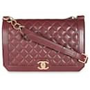 Chanel Burgundy Quilted Lambskin Large Flap Bag