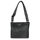 Prada Black Nylon Tessuto Logo Messenger Bag