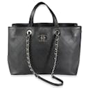 Chanel Black Quilted Calfskin Large Serial Shopper Tote