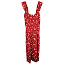 Vestido estampado floral Tayler de Reformation en viscosa roja