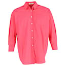 The Frankie Shop Button-Down Shirt in Bright Pink Cotton - Autre Marque