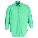 La chemise à boutons Frankie Shop en coton vert vif - Autre Marque