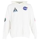 Balenciaga x NASA Embroidered Patch Hoodie in White Cotton