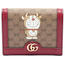 Gucci Doraemon x Gucci Compact Wallet Canvas Short Wallet 647788 in Great Condition - Autre Marque