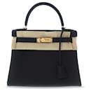 Hermès Kelly Retourne 28 in Togo nero