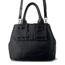 Bolsa tote de nylon preto Prada