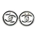 Chanel Coco Mark Turnlock Clip Earrings