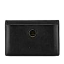 Porte-cartes Chanel Coco Mark en cuir noir