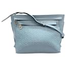 Loewe blaue Leder Schultertasche