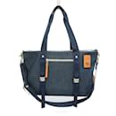 Bolsa de ombro em lona e denim Loewe Eye Loewe Nature