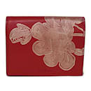 Billetera bi-fold Gucci en rojo hibisco