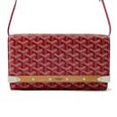 Clutch e borsa a spalla Goyard Monte Carlo PM in legno