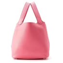 Bolso Hermes Picotin Lock MM en Rosa Azalee - Hermès