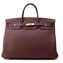 Sac à main Hermes Birkin 40 Rouge Série Togo - Hermès