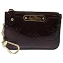 LOUIS VUITTON Vernis Pochette Cles NM Porte-monnaie Amarante M93557 LV Auth 81371 - Louis Vuitton