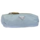 Pochette Prada en nylon bleu clair Auth 80953