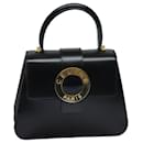 CELINE Hand Bag Leather Black Auth 79863 - Céline