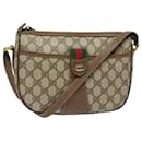 GUCCI GG Supreme Web Sherry Line Schultertasche PVC Beige 89 02 032 Auth 81158 - Gucci