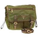 PRADA Schultertasche Nylon Khaki Auth 81174 - Prada