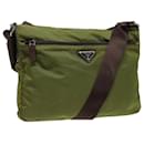 PRADA Shoulder Bag Nylon Khaki Auth bs15592 - Prada