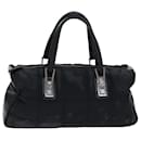 CHANEL Choco Bar Hand Bag Nylon Black CC Auth bs15707 - Chanel