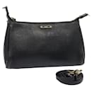 FENDI Shoulder Bag Leather Navy Auth 80189 - Fendi