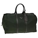 PRADA Sac Boston Nylon Kaki Marron Auth ki4638 - Prada