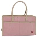 Sac à main en toile Burberry Nova Check bleu Nobel rose beige Auth bs15726