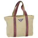 PRADA Sac Tote en Toile Beige Auth 80576 - Prada