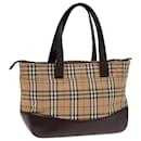 BURBERRY Nova Check Hand Bag Canvas Beige Auth ep4706 - Burberry