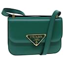 PRADA Shoulder Bag Leather Green Auth 79881A - Prada